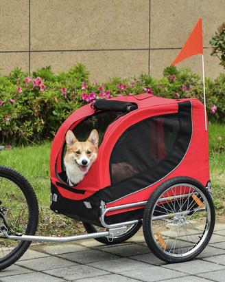 Rimorchio bici per cani pawhut nuovo