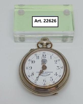 Raro piccolo orologio da tasca in alpacca ROSKOPF