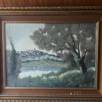 Quadro Piacentini. Paesaggio fluviale.