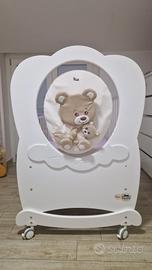 lettino culla trudi+materasso+paracolpi neonato