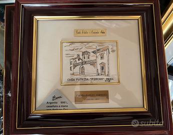 QUATTRO QUADRI ARGENTO CORNICE RADICA