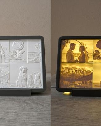 Litofania 3D Personalizzata 22x16 - Kit Completo