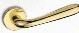 Cp maniglia con rosetta serie derby ottone lucido