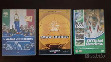 3 dvd ronaldo shevchenko calcio 2006 rugby 2003