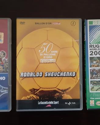 3 dvd ronaldo shevchenko calcio 2006 rugby 2003
