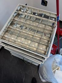 10 x Luci plafoniere controsoffitto 60x60 neon