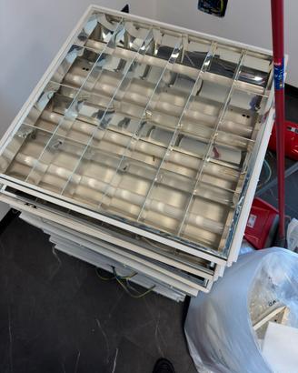 10 x Luci plafoniere controsoffitto 60x60 neon