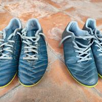 2 coppie di scarpe calcio/rugby bambino 35/36