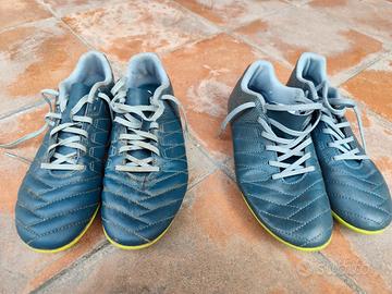 2 coppie di scarpe calcio/rugby bambino 35/36