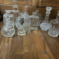 Bottiglie in cristallo e vetro vintage