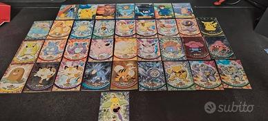 Lotto 35 carte Pokémon Topps 1999 holo/foil/oro