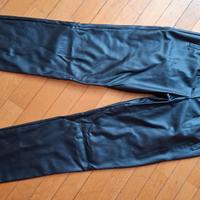 pantalone nero ecopelle 