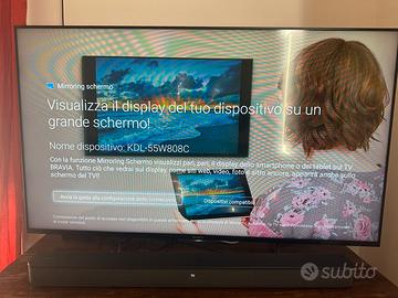 Sony BRAVIA KDL-55W808C + soundbar Sony e subwoofe