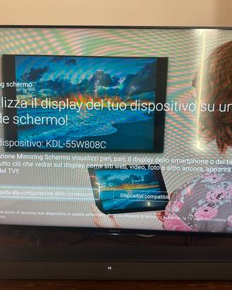 Sony BRAVIA KDL-55W808C + soundbar Sony e subwoofe