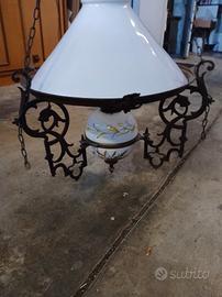 Lampada antica saliscendi  fine 800 inizio 900