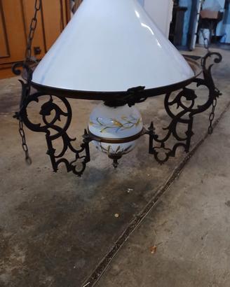 Lampada antica saliscendi  fine 800 inizio 900