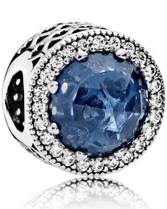 charm pandora blu cuori laterali argento originale