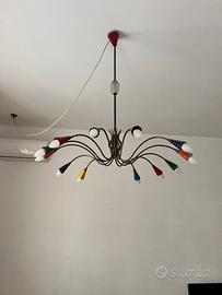 Lampadario da soffitto anni 50 stilnovo