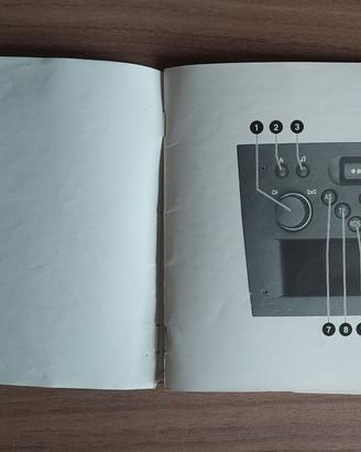 manuale autoradio opel Agila 1° serie