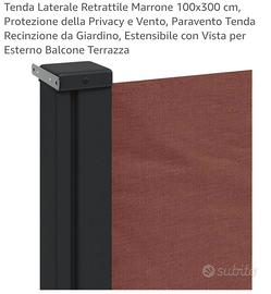 tenda laterale retrattile 100×300