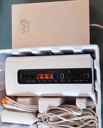 modem router e antenna FWA 5 g Wind 