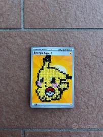 Pikachu cross-stitch carta pokemon