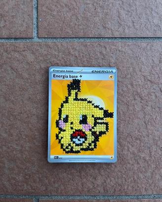 Pikachu cross-stitch carta pokemon