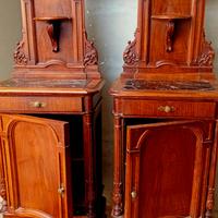 Comodini antichi marmo legno vintage