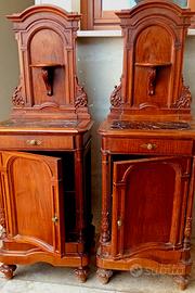 Comodini antichi marmo legno vintage