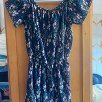 Vestito plissettato con fantasia floreale