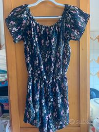 Vestito plissettato con fantasia floreale