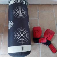 sacco da box + guanti 