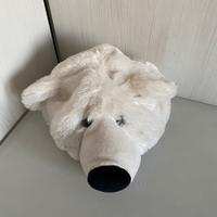 Cappello peloso con faccia da Orso Polare