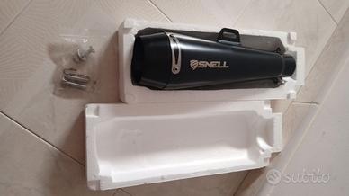 Terminale Scarico Universale SNELL Nero - NUOVO