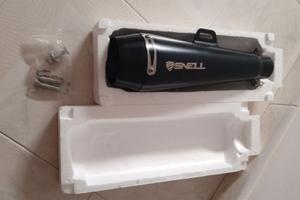 Terminale Scarico Universale SNELL Nero - NUOVO