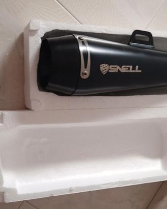 Terminale Scarico Universale SNELL Nero - NUOVO