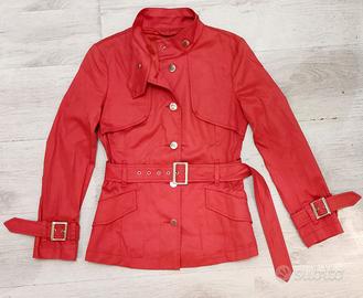 Max&Co. Trench Corto Caban Rosso Corallo Military 