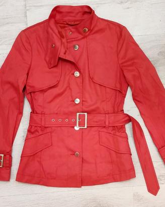 Max&Co. Trench Corto Caban Rosso Corallo Military 