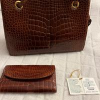 BORSA E PORTAFOGLIO COCCODRILLO