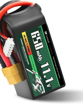 Batteria LiPo 11.1V 650mAh 80C XT30 RC