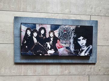 Quadro in legno omaggio ai Queen 