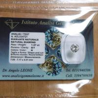 DIAMANTE SIGILLATO  CT  1,27