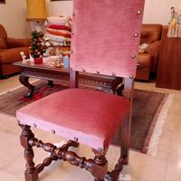 6 Sedie Stile Fratino Velluto Rosa