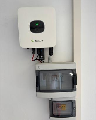 Impianto fotovoltaico Inverter Growatt + Pannelli