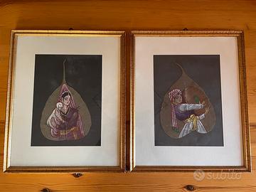 Dipinti a mano su foglie