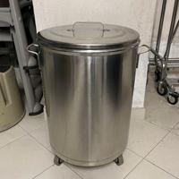 Portarifiuti carrellato inox