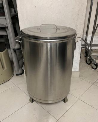 Portarifiuti carrellato inox