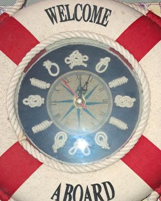 Orologio da parete stile marinaresco - salvagente