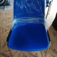 6 sedie in polipropilene struttura in acciaio