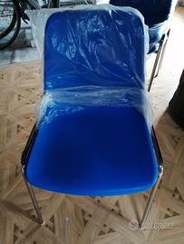 6 sedie in polipropilene struttura in acciaio